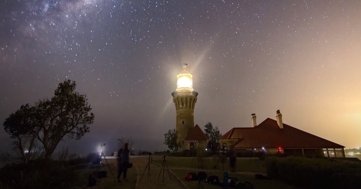 Palm Beach Headland Urban Night Sky Place